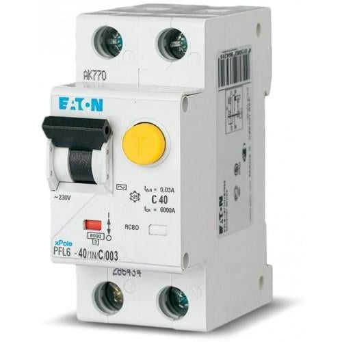 Автоматический выключатель Eaton дифференциальный PFL6-20/1N/C/003 (286468)