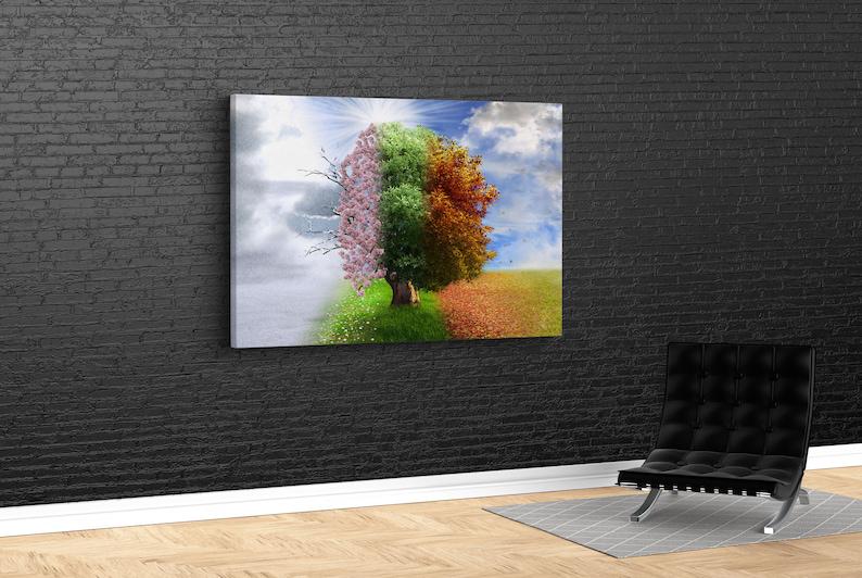 Картина для интерьера Дерево четыре времени года 51x34 см (703)