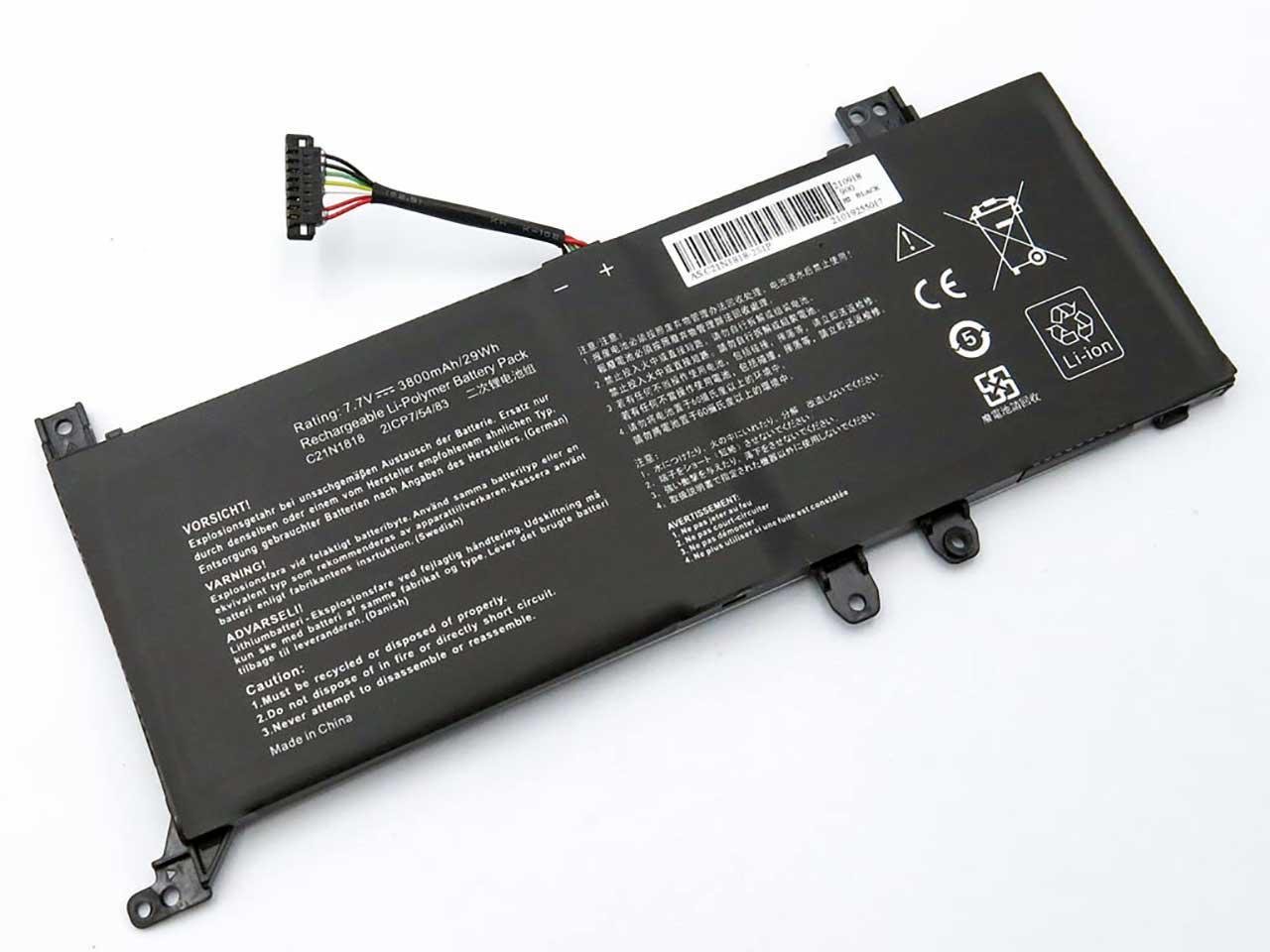 Аккумулятор для ноутбука Asus A412FAC 3800 mAh 77V 29 Wh