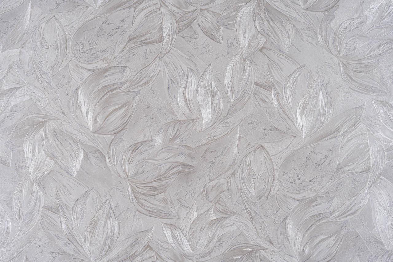 Обои флизелиновые LeGrand Platinum Листья 8761-10 Декор винил горячего тиснения 1,06х10,05 м Серый