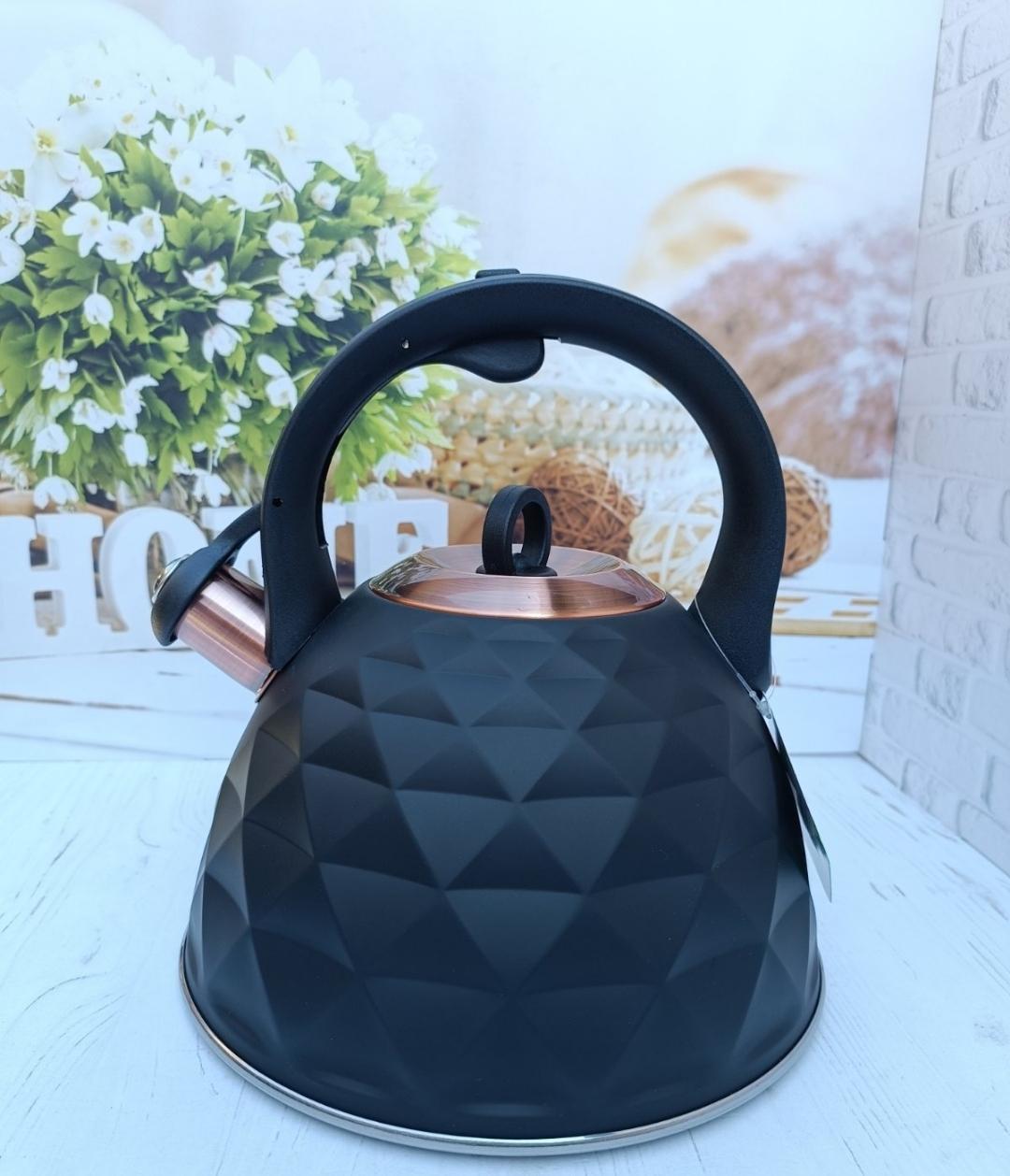 Чайник Kamille KM-0867 зі свистком з нержавіючої сталі 3 л (21104794)