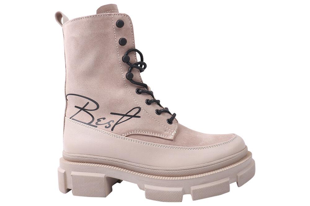 Ботинки женские Best Vak из замши на платформе р. 40 Капучино (52-21/22ZHC)