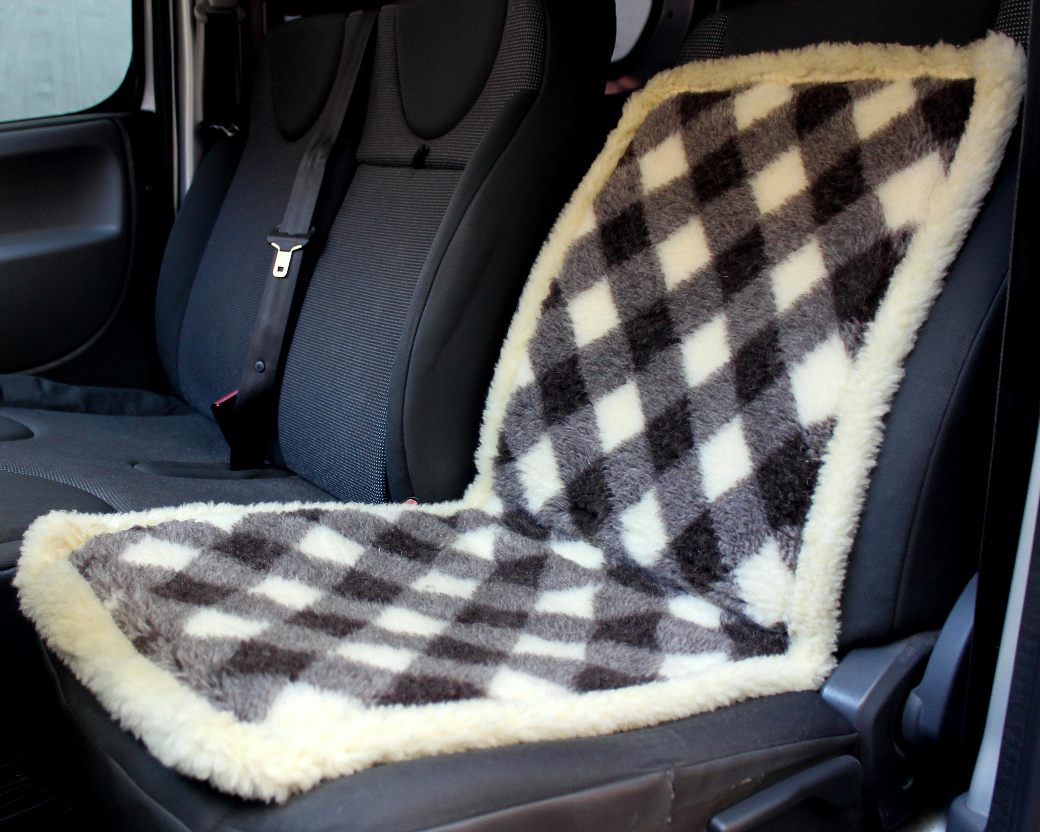 Накидки на сиденье автомобиля из овчины Sheepskin эко-шерсть Ромбики 2 шт. Желто-Серый (427) - фото 3 Накидки на сиденье автомобиля из овчины Sheepskin эко-шерсть Ромбики 2 шт. Желто-Серый (427) - фото 3