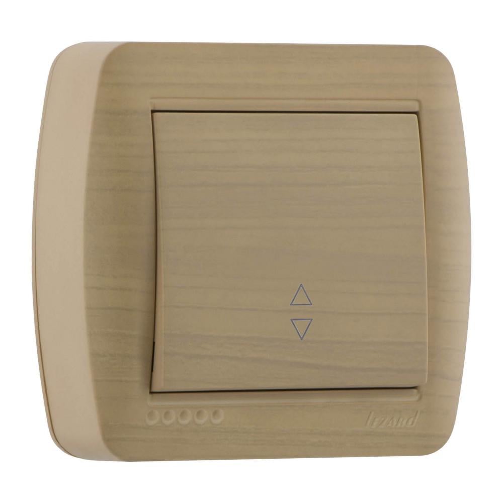 Выключатель Lezard Demet 1-клавишный проходной Кленовый (7114700105)