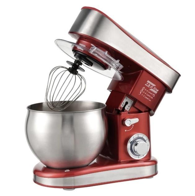 Міксер-тістоміс стаціонарний ZepLine ZP-137 4в1 3500 Вт планетарний з металевою чашею 7 л Червоний (2721842554)