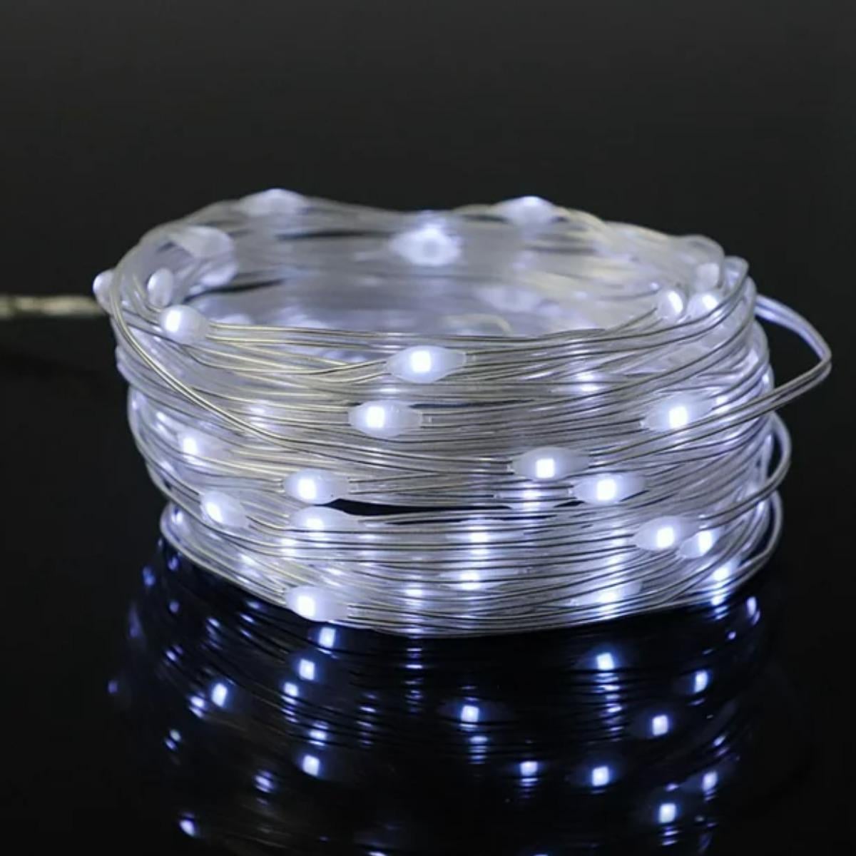 Гирлянда новогодняя Ledgo Роса 500 Led 50 м Белый