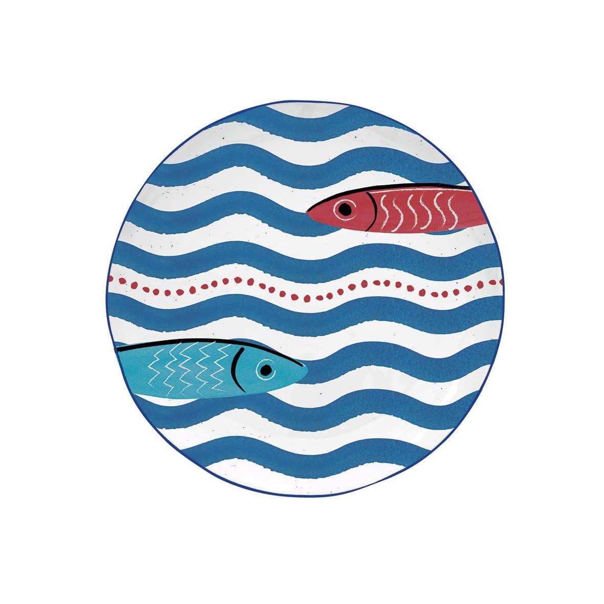 Тарелка десертная Easy Life Sardine's Party another version 21 см (R2202#SARB)