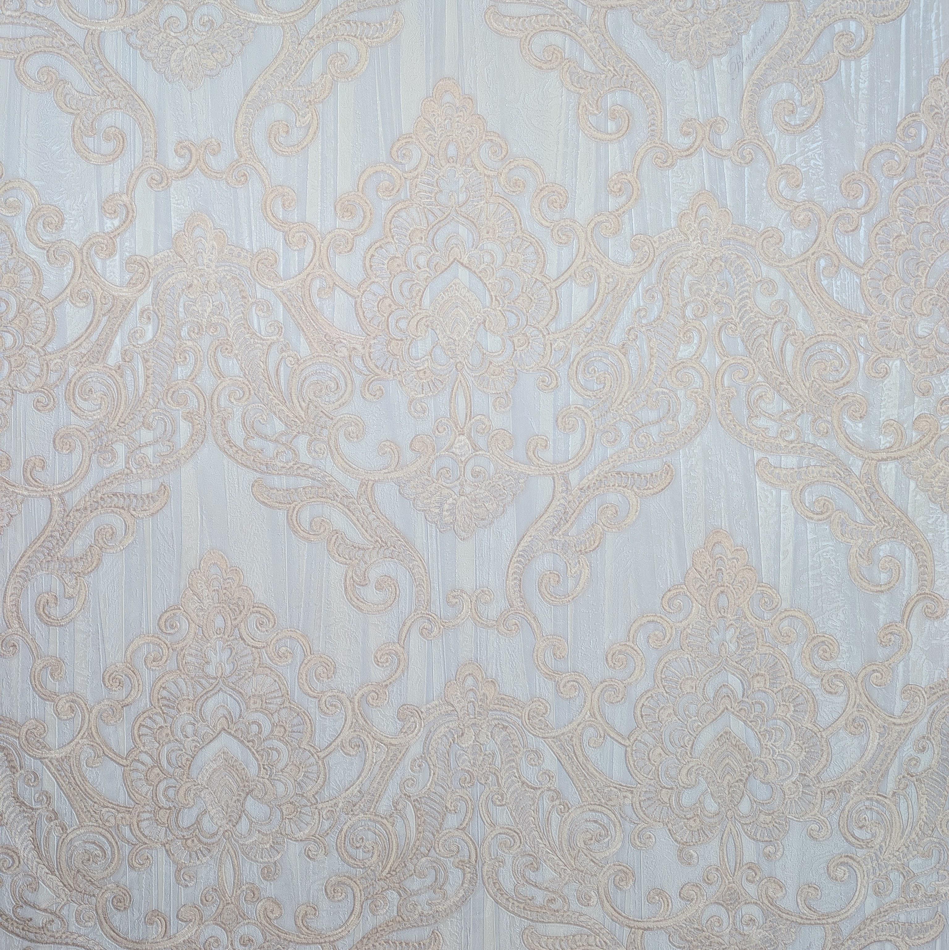 Обои виниловые на флизелиновой основе Emiliana Parati Blumarine № 3 26020 Вензель 70 см Голубой