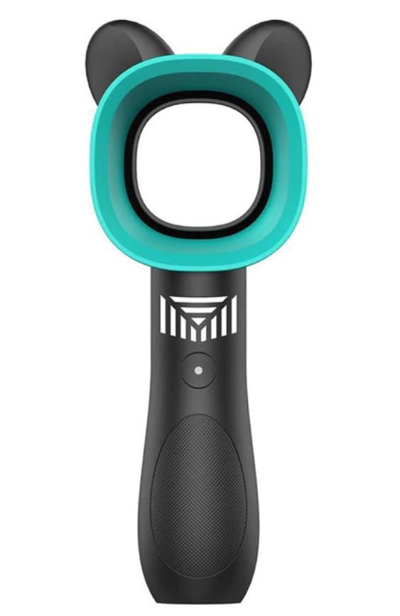 Ручной мини вентилятор SUNROZ Bladeless Fan Черно-Бирюзовый (SUN4796)