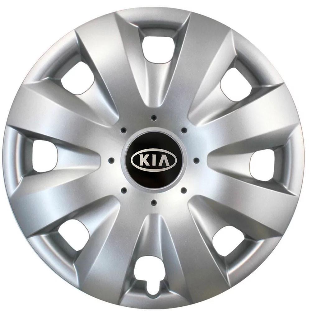 Колпаки SJS 321 з логотипом KIA R15 4 шт. Серебристый (2654558357)