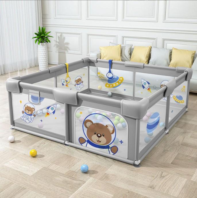 Манеж детский игровой BabyPlayPen с дверцей на молнии сухой бассейн/детская площадка 180х120 см Серый (23457869) Манеж детский игровой BabyPlayPen с дверцей на молнии сухой бассейн/детская площадка 180х120 см Серый (23457869)