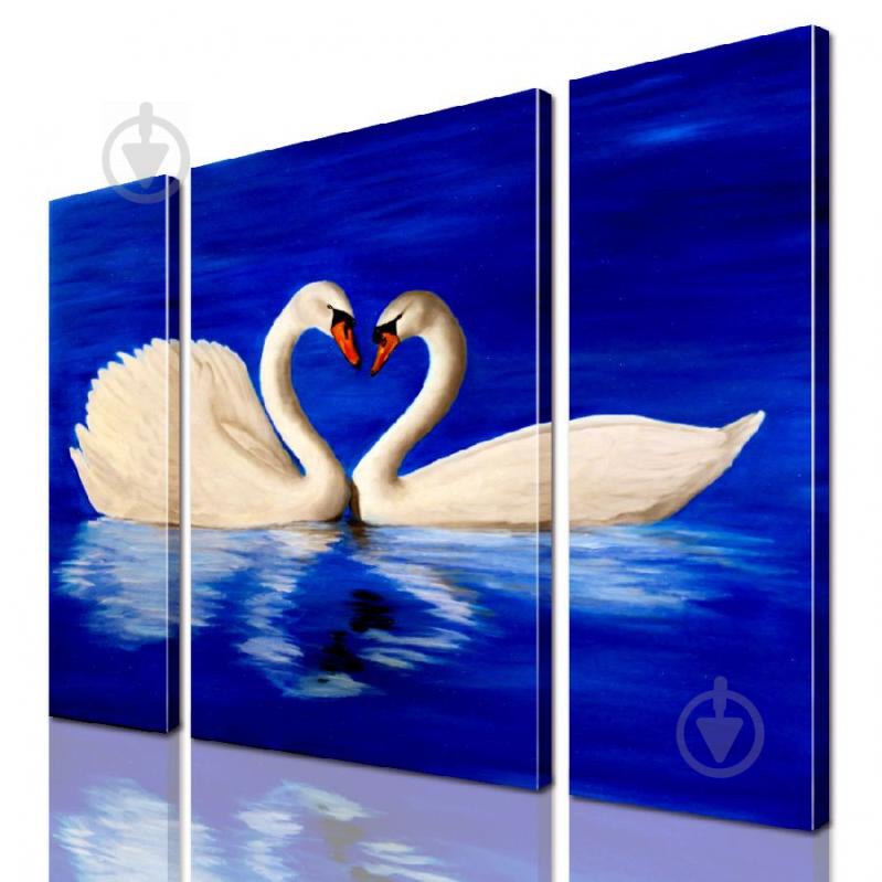 Модульная картина Лебеди ADJ0133 размер 95 х 120 см
