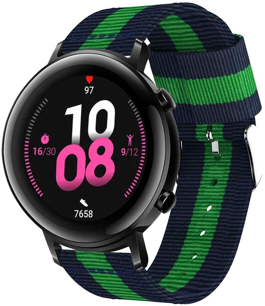 Ремешок тканевый Canvas для Huawei Watch GT 2 42 мм Blue/Green (20521) Ремешок тканевый Canvas для Huawei Watch GT 2 42 мм Blue/Green (20521)