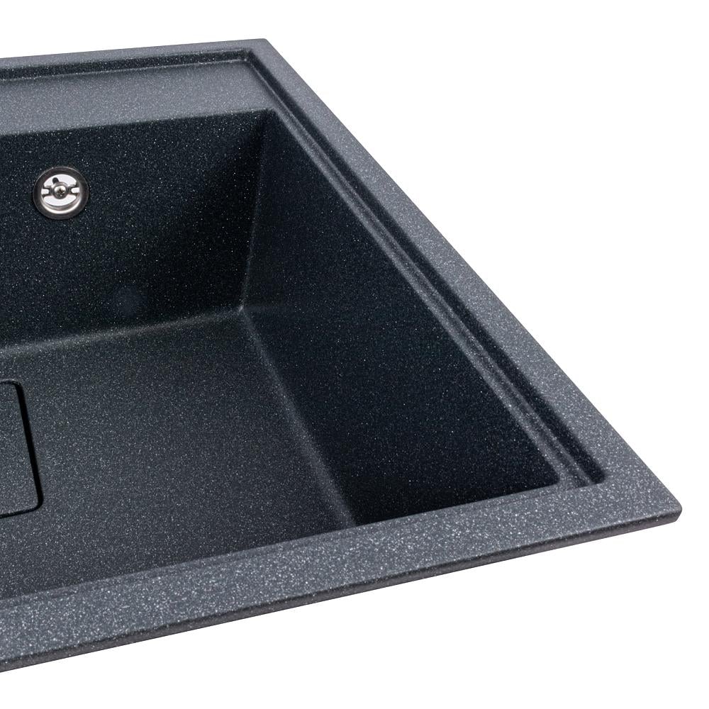 Мийка кухонна гранітна Valeso 6050 SHERLIT Антрацит - фото 3 Мийка кухонна гранітна Valeso 6050 SHERLIT Антрацит - фото 3