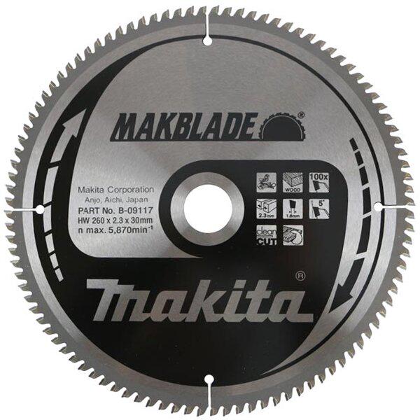 Диск пильный по дереву Makita Makblade 260х30 мм 100T