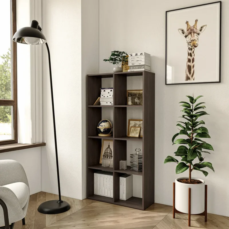 Стелаж GT10 для книг та декору на 8 комірок 720х280х1427 мм ДСП 16 мм Венге Магія (20320157) - фото 4