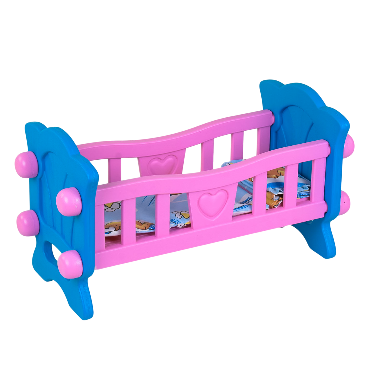 Кроватка для кукол игрушечная Technok Toys простыня/подушка Pink/Blue (57291) Кроватка для кукол игрушечная Technok Toys простыня/подушка Pink/Blue (57291)