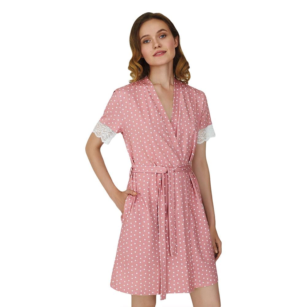 Халат домашній жіночий Ellen S Пудровий (LGK 201/02/01)