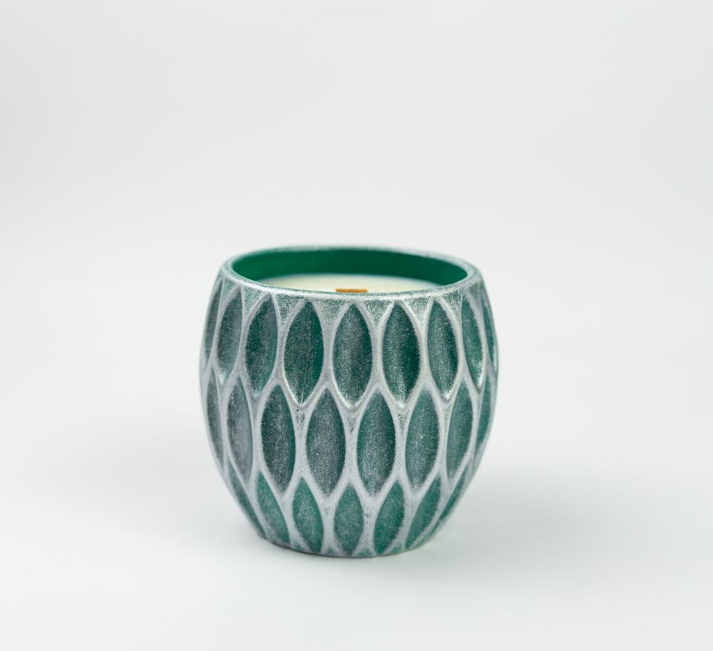 Аромасвеча Гранд Презент NAC 1093 Relax cherry blossom 100% wood wax 240 г Green/Silver (23659)