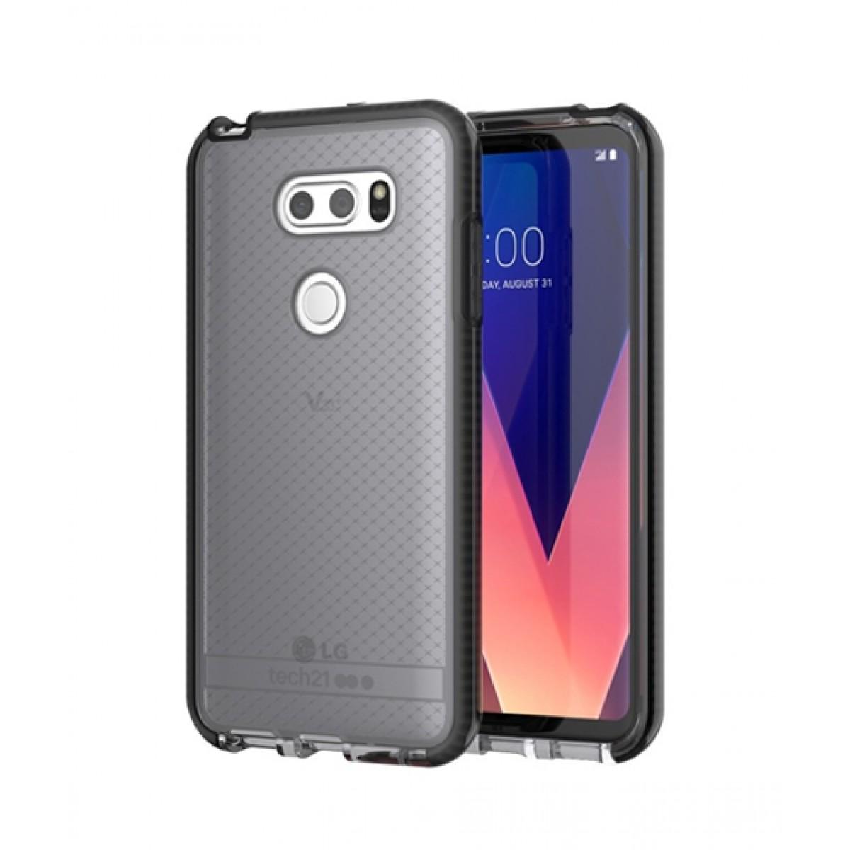 Фирменный противоударный чехол tech21 Evo Check LV для LG V30 Smokey Black (5529)