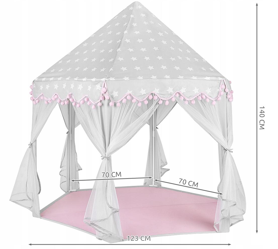 Палатка детская Kruzzel Серый/Розовый (8772) - фото 2 Палатка детская Kruzzel Серый/Розовый (8772) - фото 2