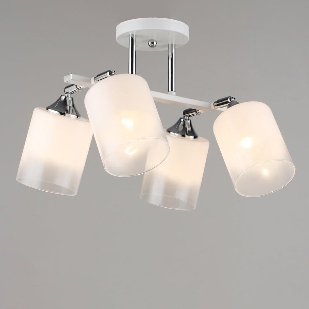 Люстра потолочная Light House SRS-20843/4 Белый/Хром/Белый с прозрачным (137890) Люстра потолочная Light House SRS-20843/4 Белый/Хром/Белый с прозрачным (137890)
