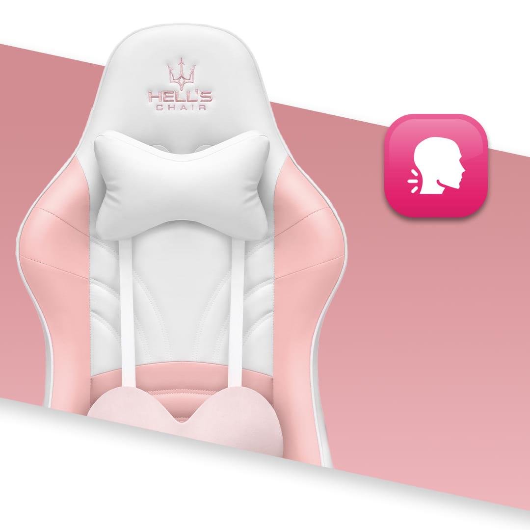 Крісло геймерське Hell's Chair Rainbow Plus-1125 Pink - фото 6