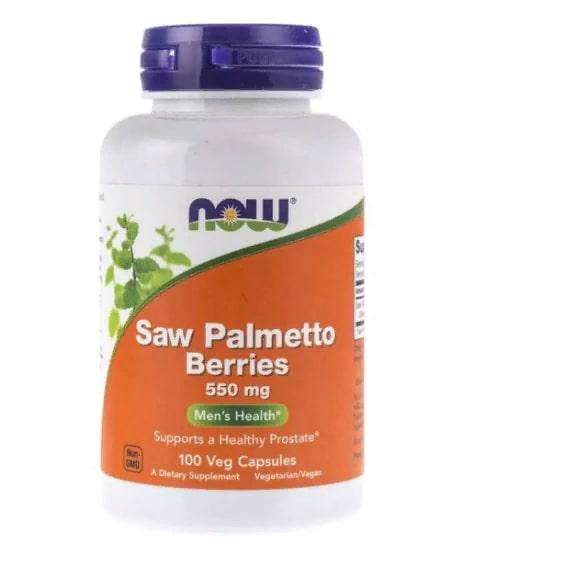 Екстракти ягід сереноа NOW Foods Saw Palmetto Berries 550 мг 100 Veg Caps (NF4747)