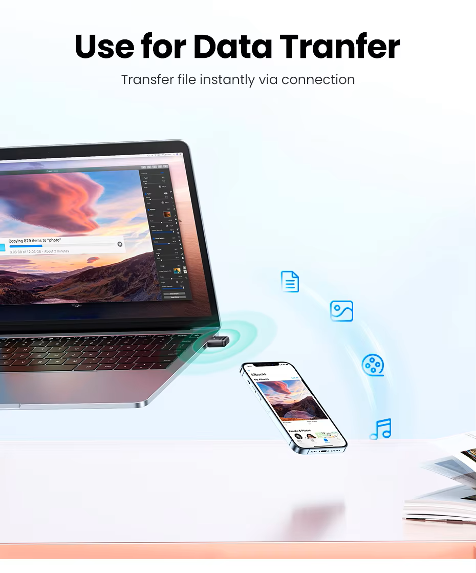 Адаптер для ПК UGREEN CM748 Bluetooth 5.4 (2000135) - фото 8 Адаптер для ПК UGREEN CM748 Bluetooth 5.4 (2000135) - фото 8