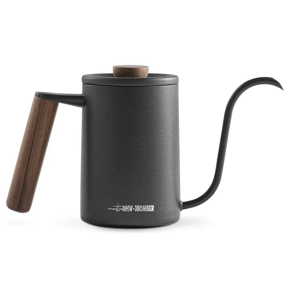 Чайник для кофе MHW-3BOMBER с длинным носиком из нержавейки 400 мл Черный (BK5992B)