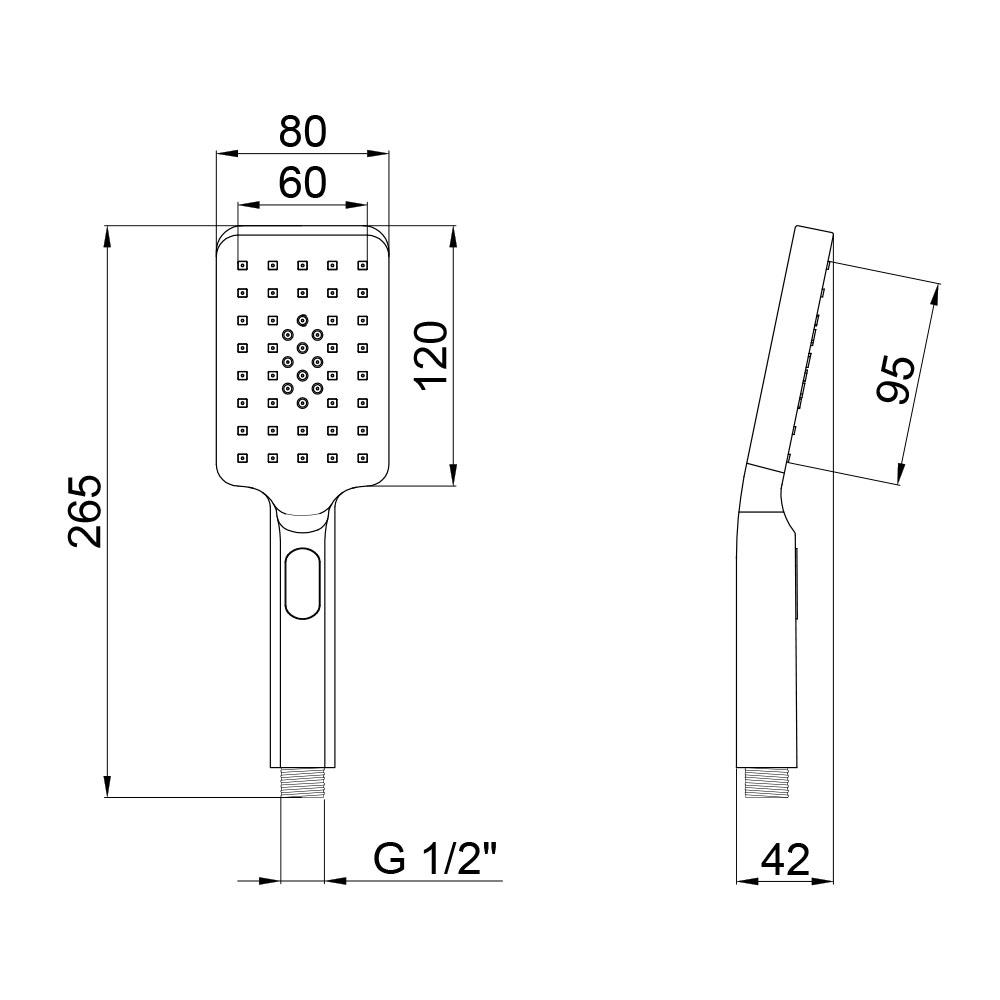 Лійка для ручного душу Q-tap Rucni A121N3KBB - фото 2