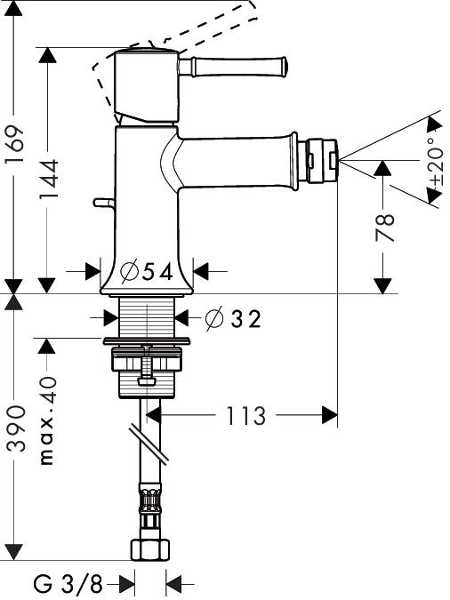 Змішувач для біде Hansgrohe TALIS CLASSIC (14120000) - фото 2