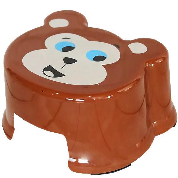 Подставка для ног детская UKC Baby Play антиковзаюча с рисунком обезьяны 22х19 см Коричневый (01456)