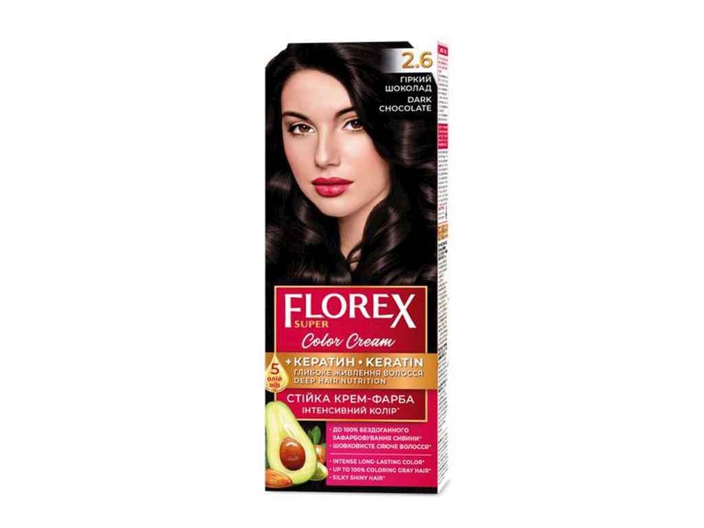 Крем-краска для волос Florex Кератин 2.6 Горький шоколад (903989)