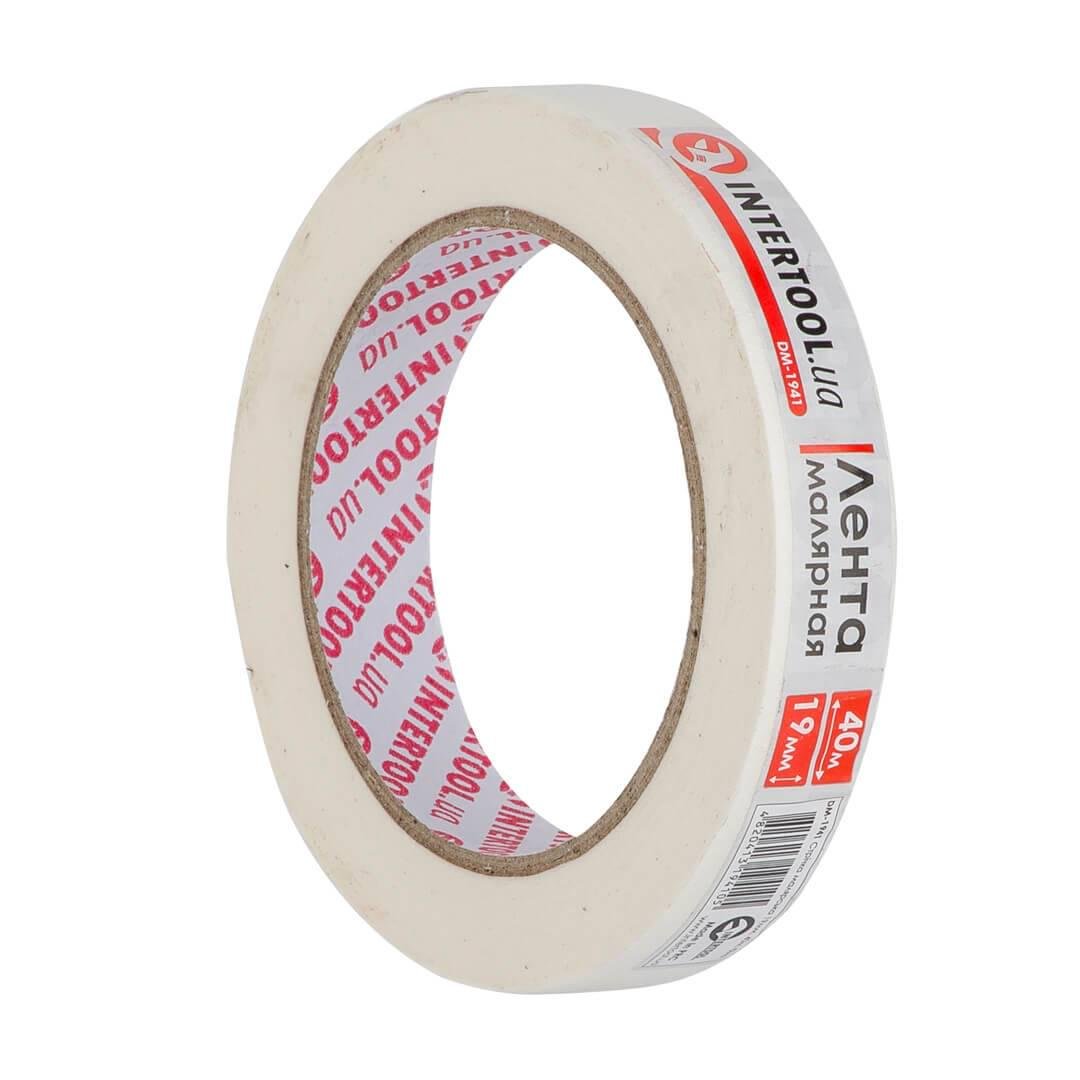 Лента малярная Intertool DM-1941 19 мм 40 м Белый (10090563)