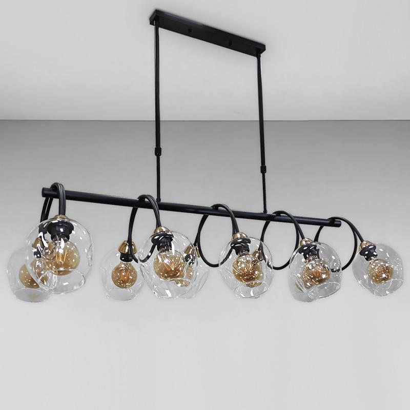 Люстра подвесная Light House LS-18034-10 Черный/Прозрачный