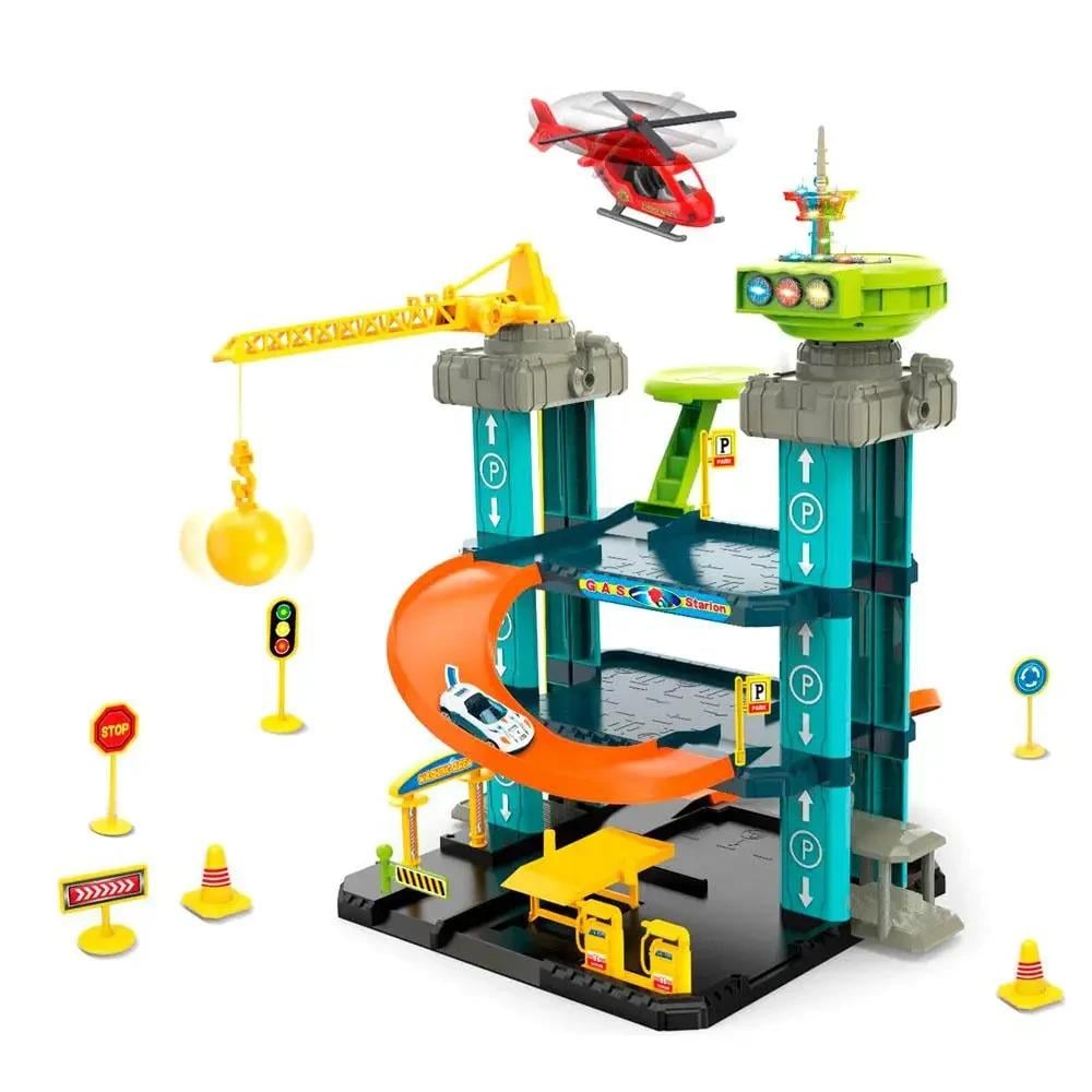 Іграшка дитяча Паркінг-гараж для машин P3088 з краном 54 деталі (P3088)