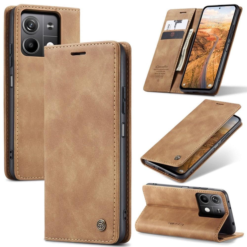 Чохол книжка з магнітом Xiaomi Redmi Note 13 5G CaseMe Brown (35386-30)