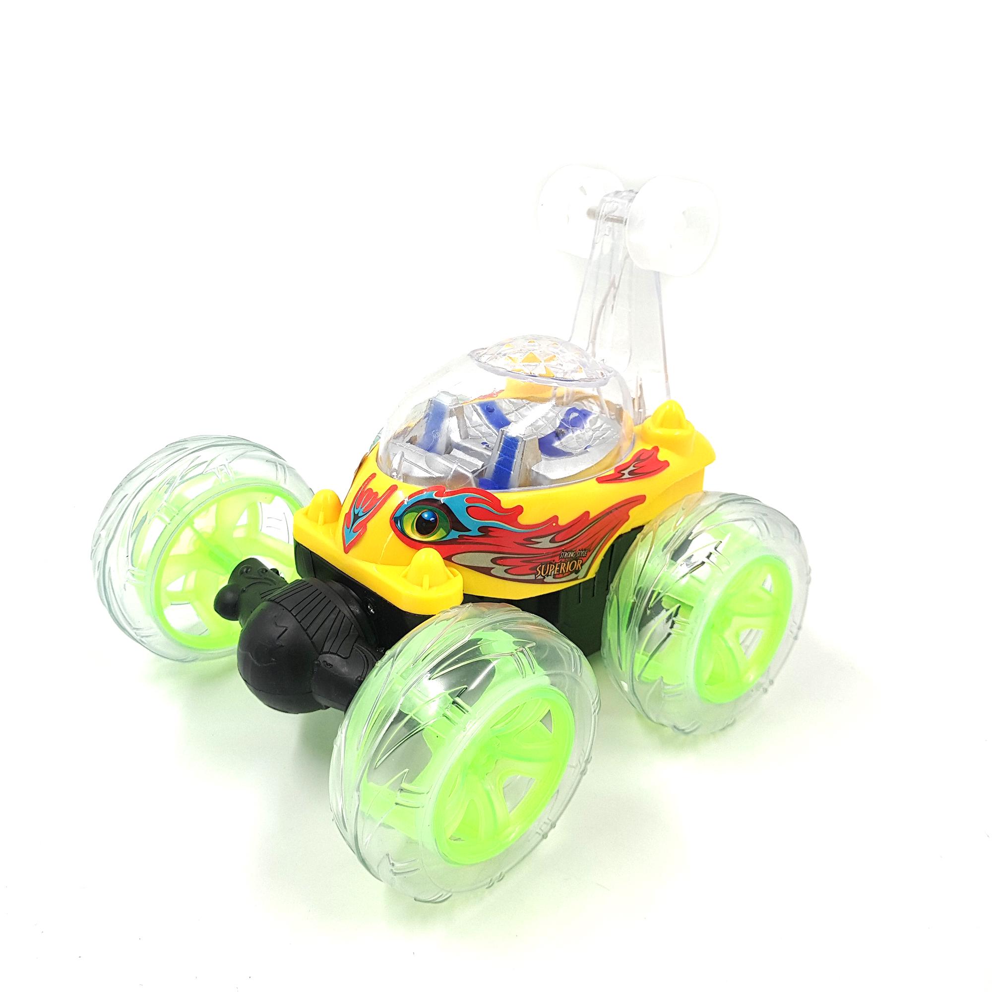 Машинка перевёртыш Jia Yue Toys на радиоуправлении с подсветкой 4,8 В 16 см Желтый (77463j) - фото 3 Машинка перевёртыш Jia Yue Toys на радиоуправлении с подсветкой 4,8 В 16 см Желтый (77463j) - фото 3