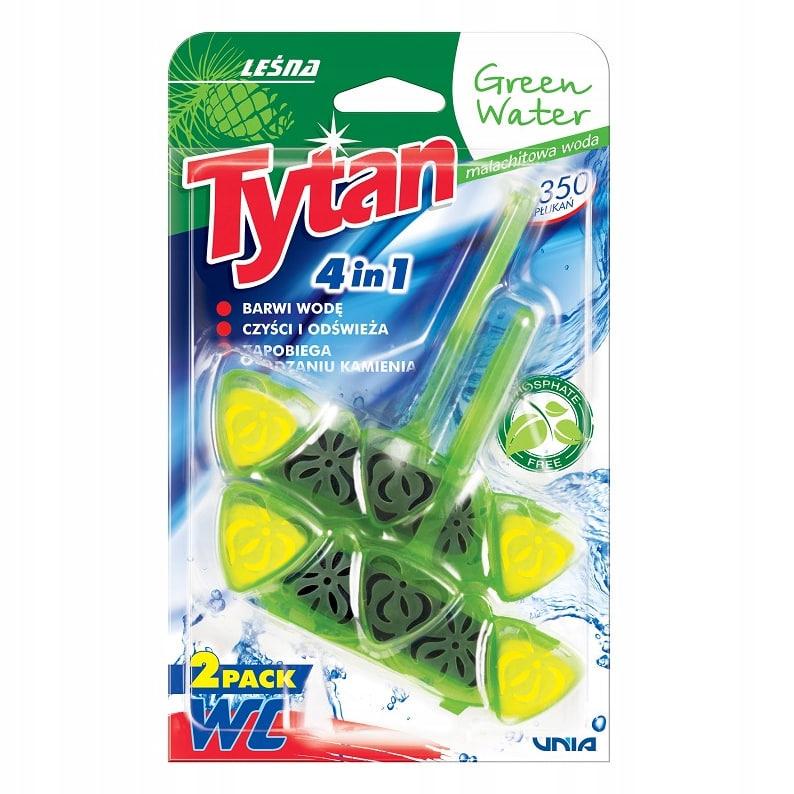 Блок для унітазу чотирьохфазний Tytan Professional 4в1 Лісовий Green Water 2x40 г