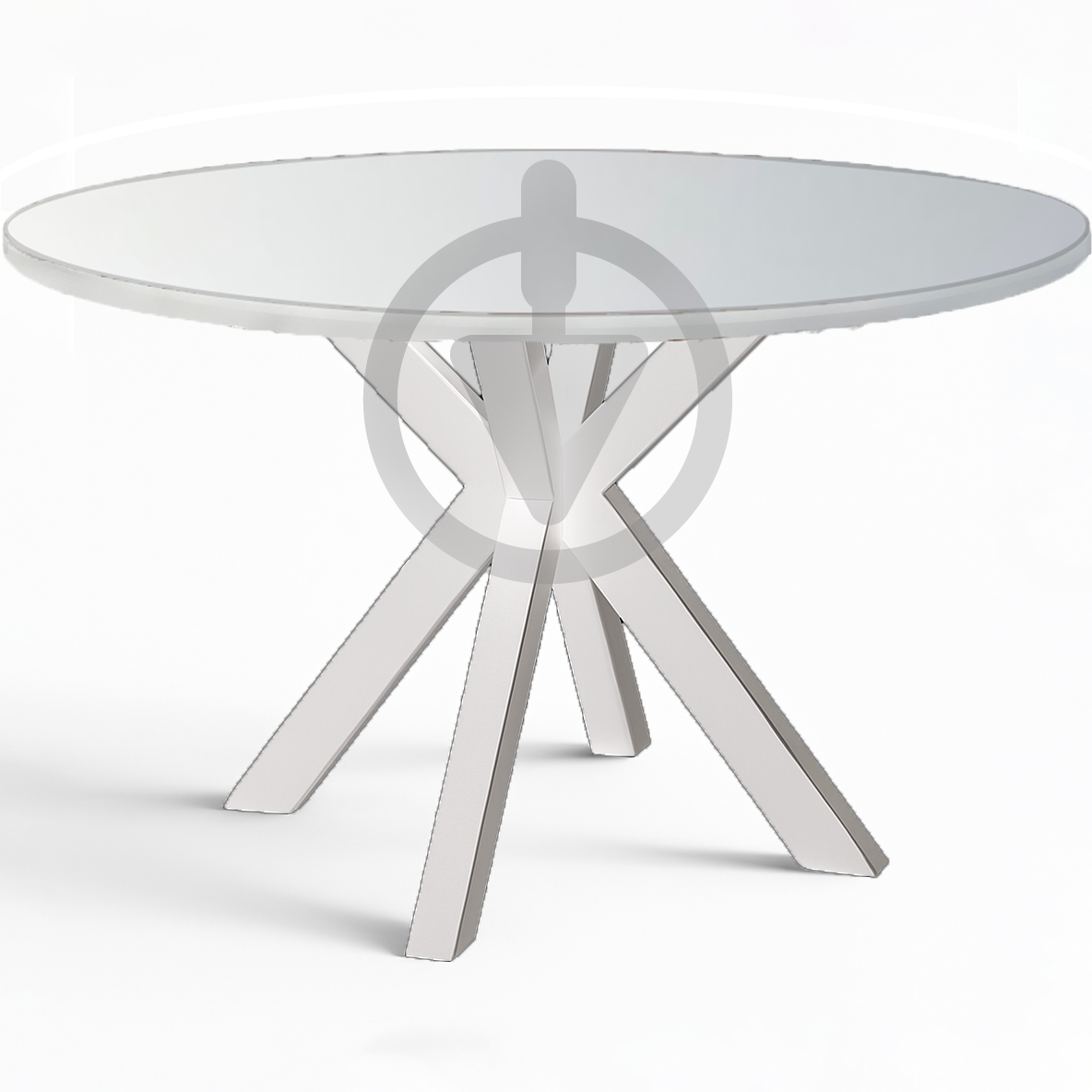 Стіл кухонний круглий RoMax Oskar 110 см Loft Білий Аляска/Білий Стіл кухонний круглий RoMax Oskar 110 см Loft Білий Аляска/Білий