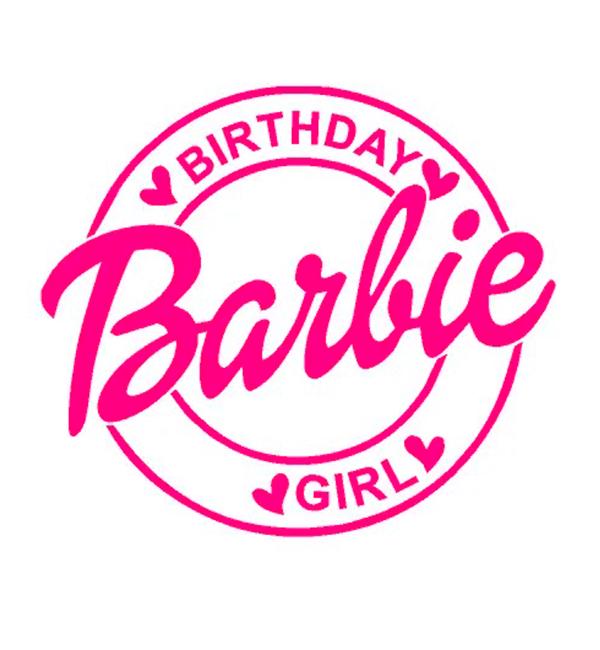 Наклейка на шарик Barbie Birthday girl 18 (12405266)