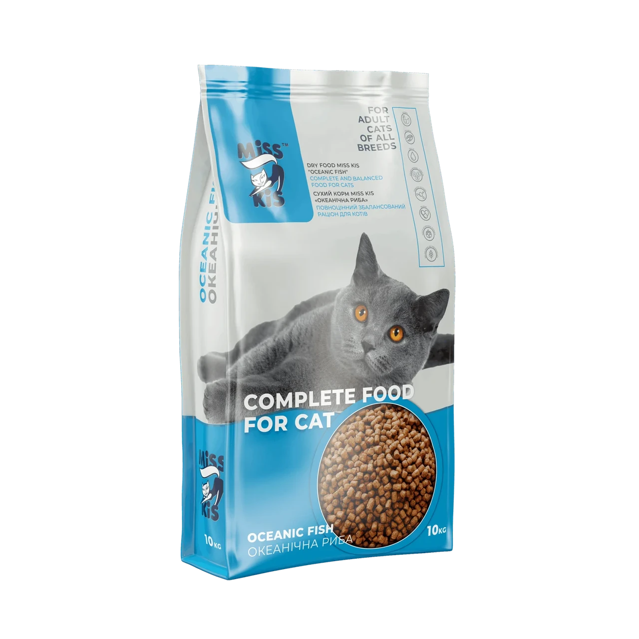 Сухой корм для взрослых кошек Міс Кіс Океаническая рыба 10 кг