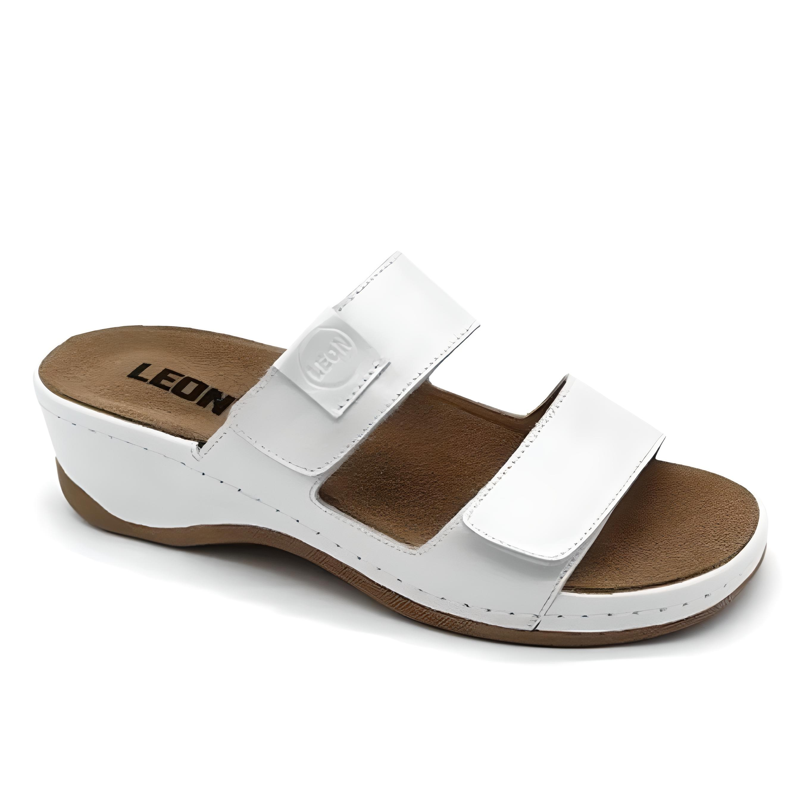 Женские сабо кожаные Leon 2020 р. 36 Белый