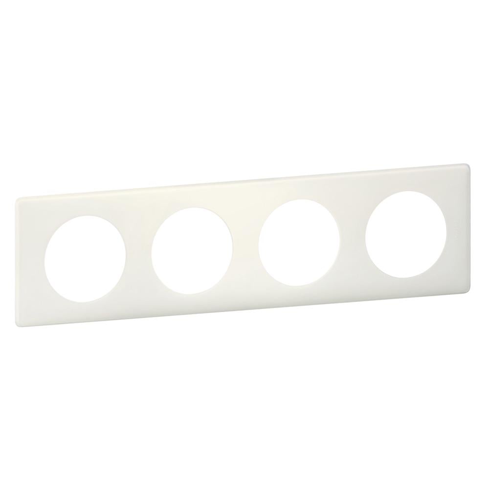 Рамка Legrand Celiane 4п пластик Белый перкаль (66704)