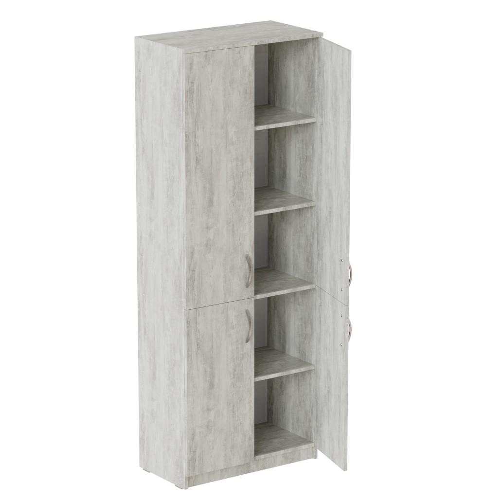 Шкаф Ferrum-decor Анжело 5 полок 4 двери ДСП 16 мм 1900x800x380 мм Бетон (FRD-105060)