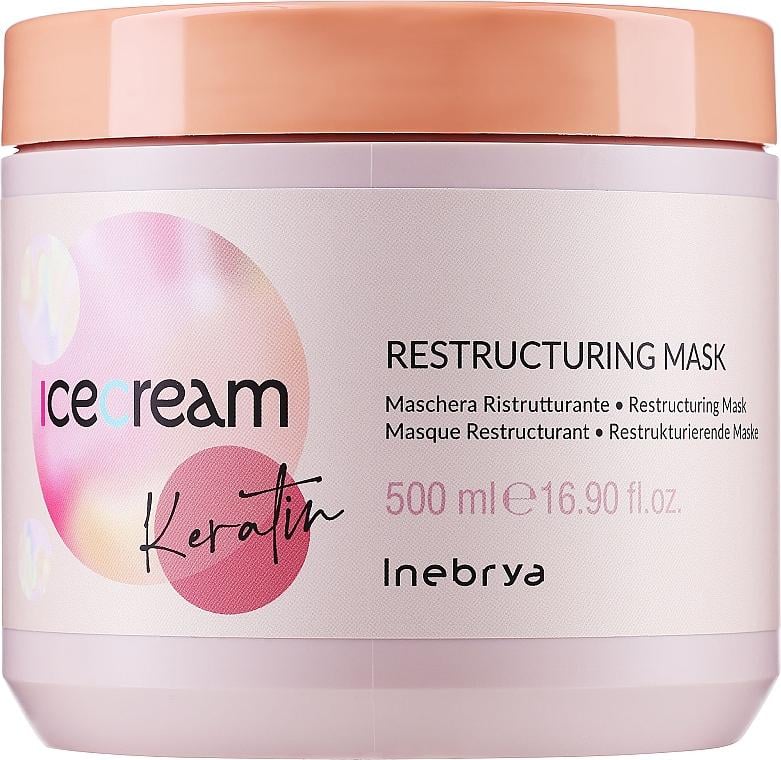 Восстанавливающая маска с кератином Inebrya Ice Cream Keratin Restructuring Mask 500 мл (1168811909)