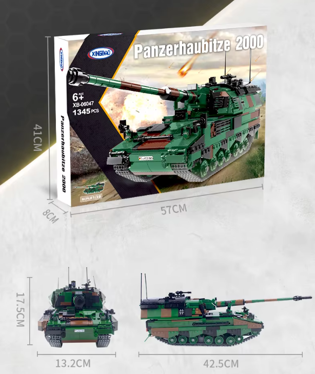 Конструктор самоходная артиллерийская установка Panzerhaubitze 2000 1345 деталей - фото 5