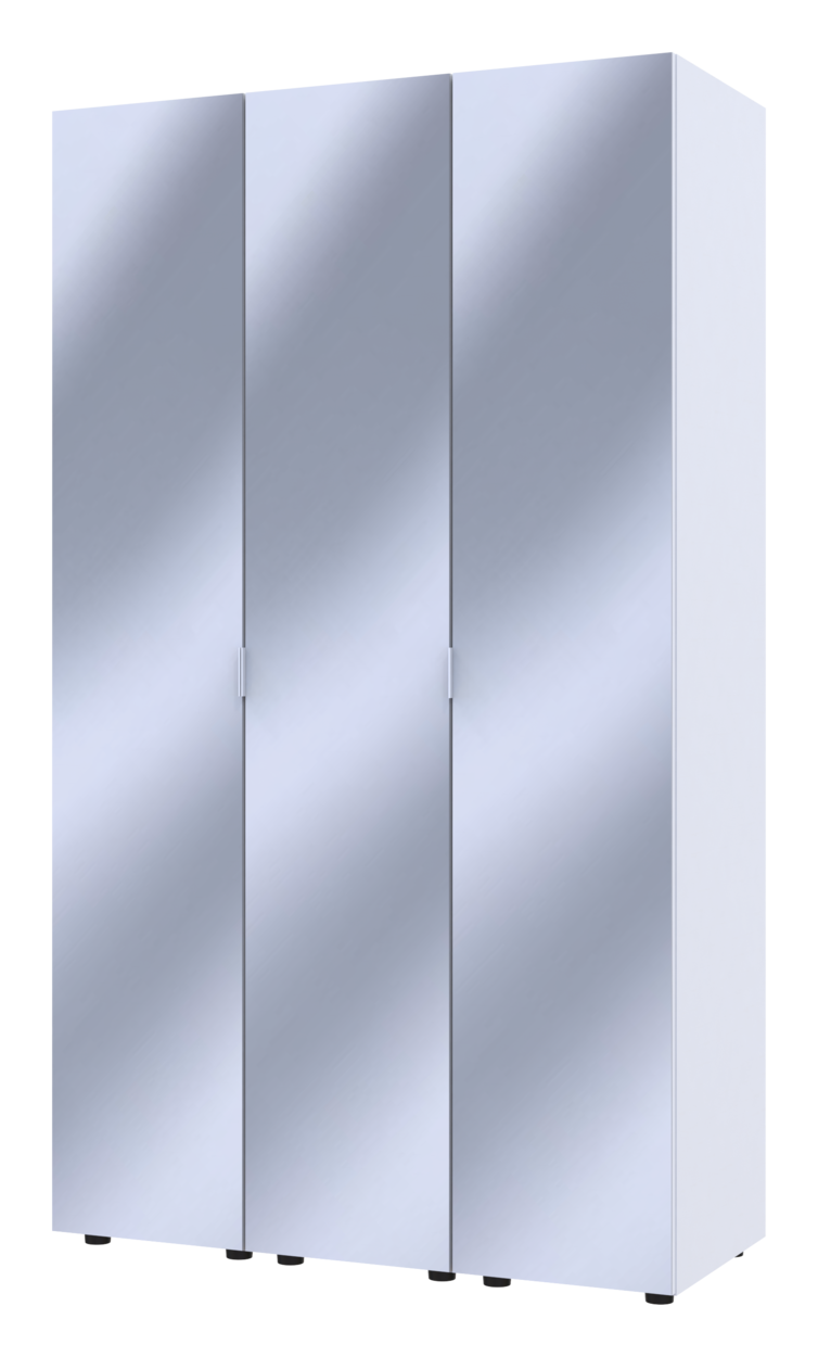 Шкаф для прихожей Doros Гелар 3 зеркальных фасада 117х49,5х203,4 см Белый (42002166)