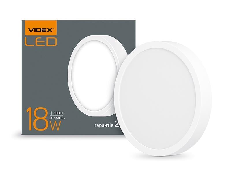 Світильник світлодіодний накладний Videx круглий 18 Вт 5000К IP20 (VL-DLRS-185/25232206)
